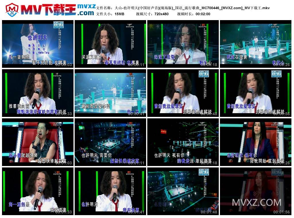 大山-也许明天(中国好声音)(现场版)_国语_流行歌曲_MC700446